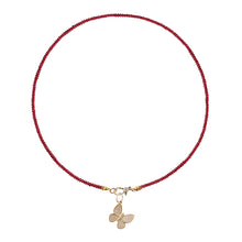 Diamond Small Butterfly Ruby Necklace