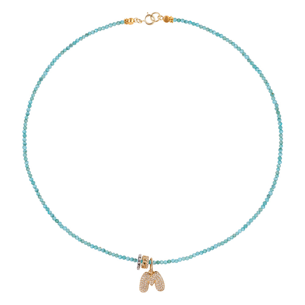 Diamond M Turquoise Necklace