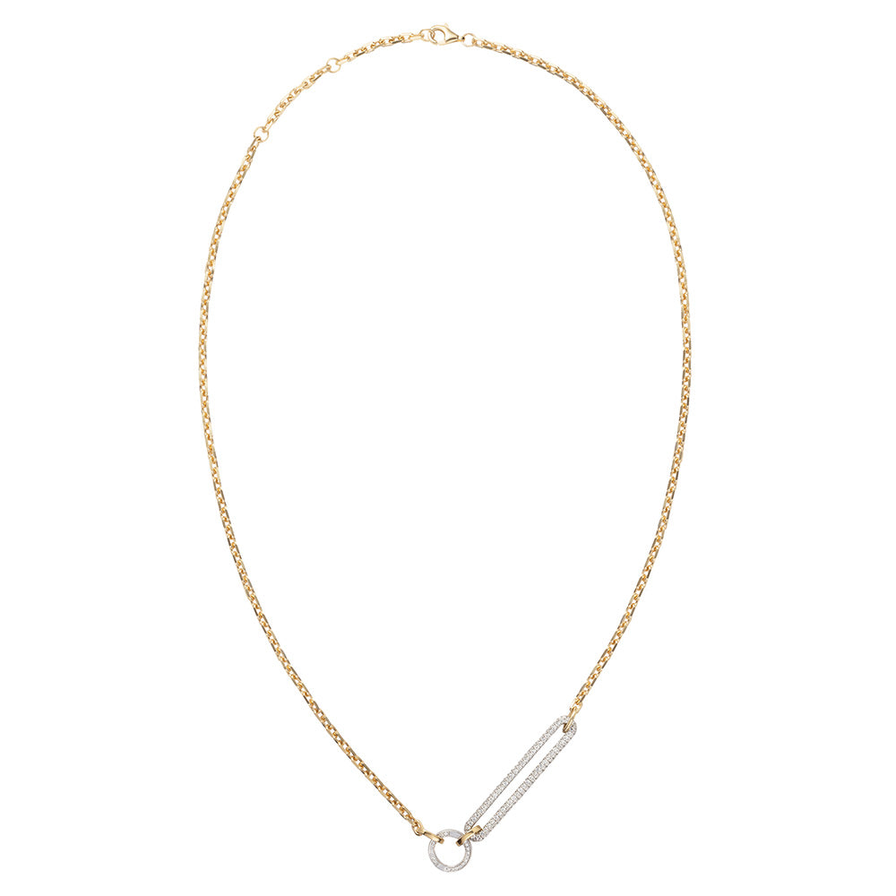 Diamond Rectangle Necklace