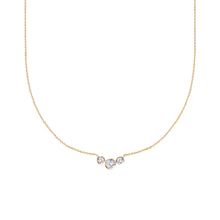 3 Diamond Bezel Necklace