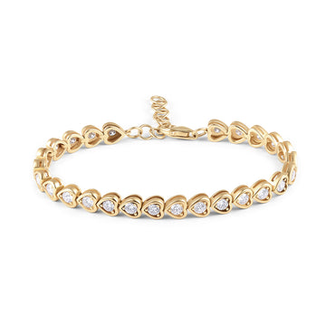 Bezel Diamond Heart Bracelet