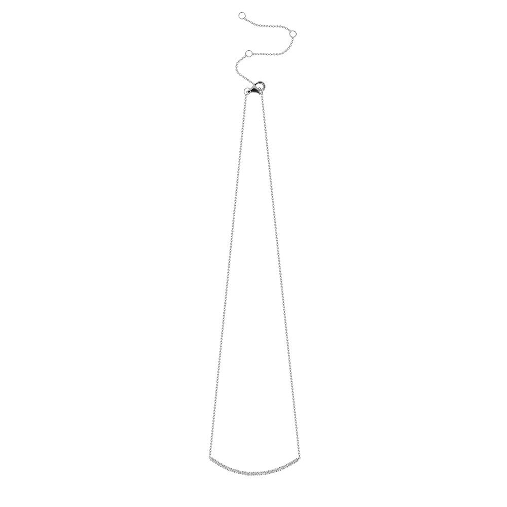 Diamond Smile Bar Necklace