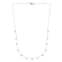 Pink Sapphire & Gold Chain Necklace