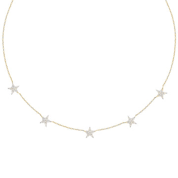 5 Diamond Star Necklace