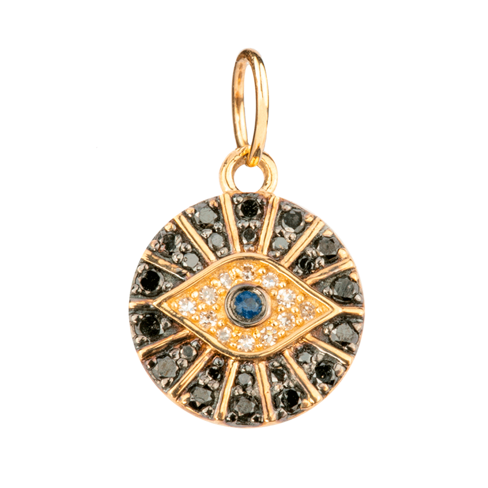 God Eye Circle with White and Black Diamonds