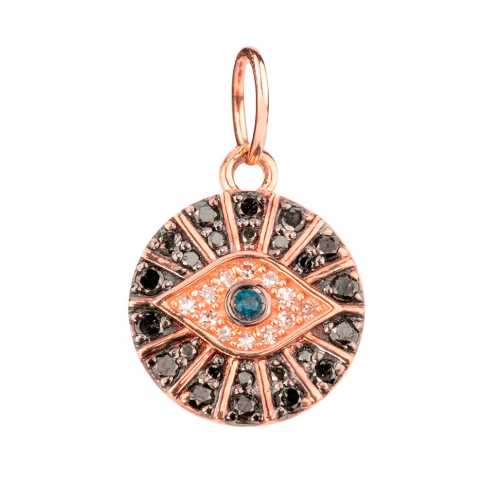 God Eye Circle with White and Black Diamonds