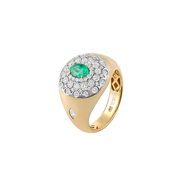 Gypsy Emerald & Diamond Marquise Ring