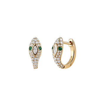 Diamond Snake Huggie Earring
