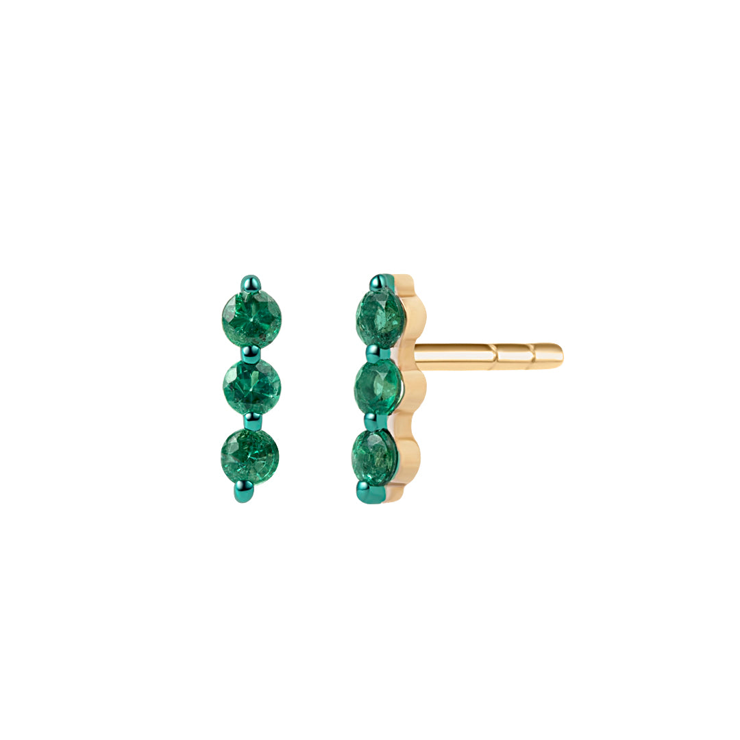 Emerald Mini Stick Stud