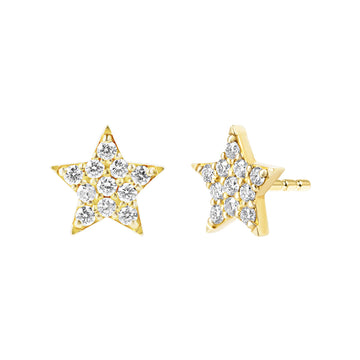 Diamond Star Stud Earrings