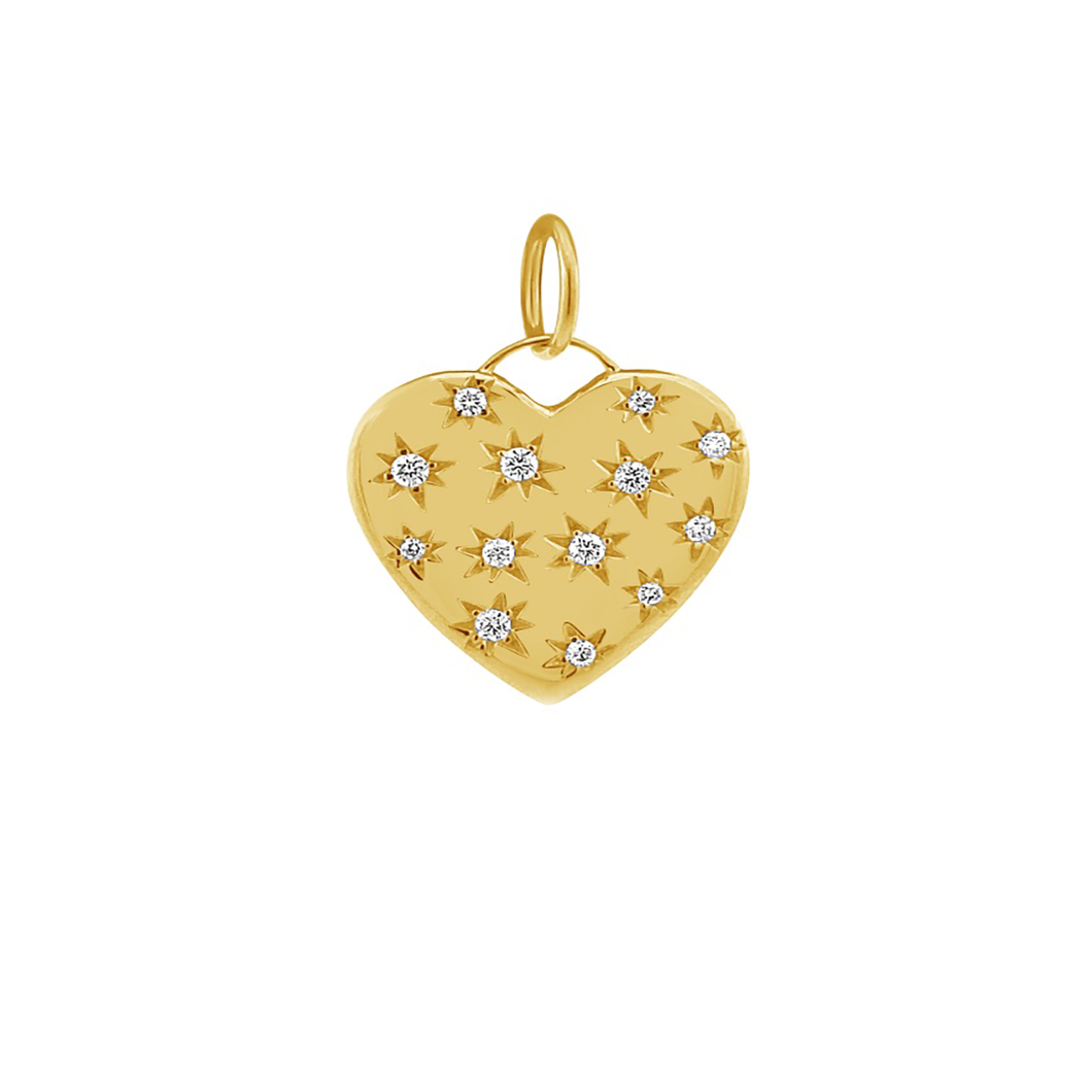 Gold and Diamond Heart Pendant