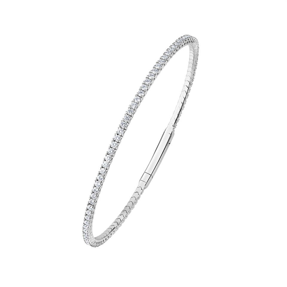 Flexible Diamond Row Bangle