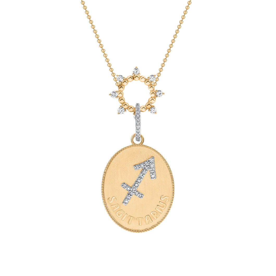 ZODIAC SAGITTARIOUS- LARGE MEDALLION