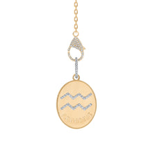 ZODIAC AQUARIOUS- LARGE MEDALLION