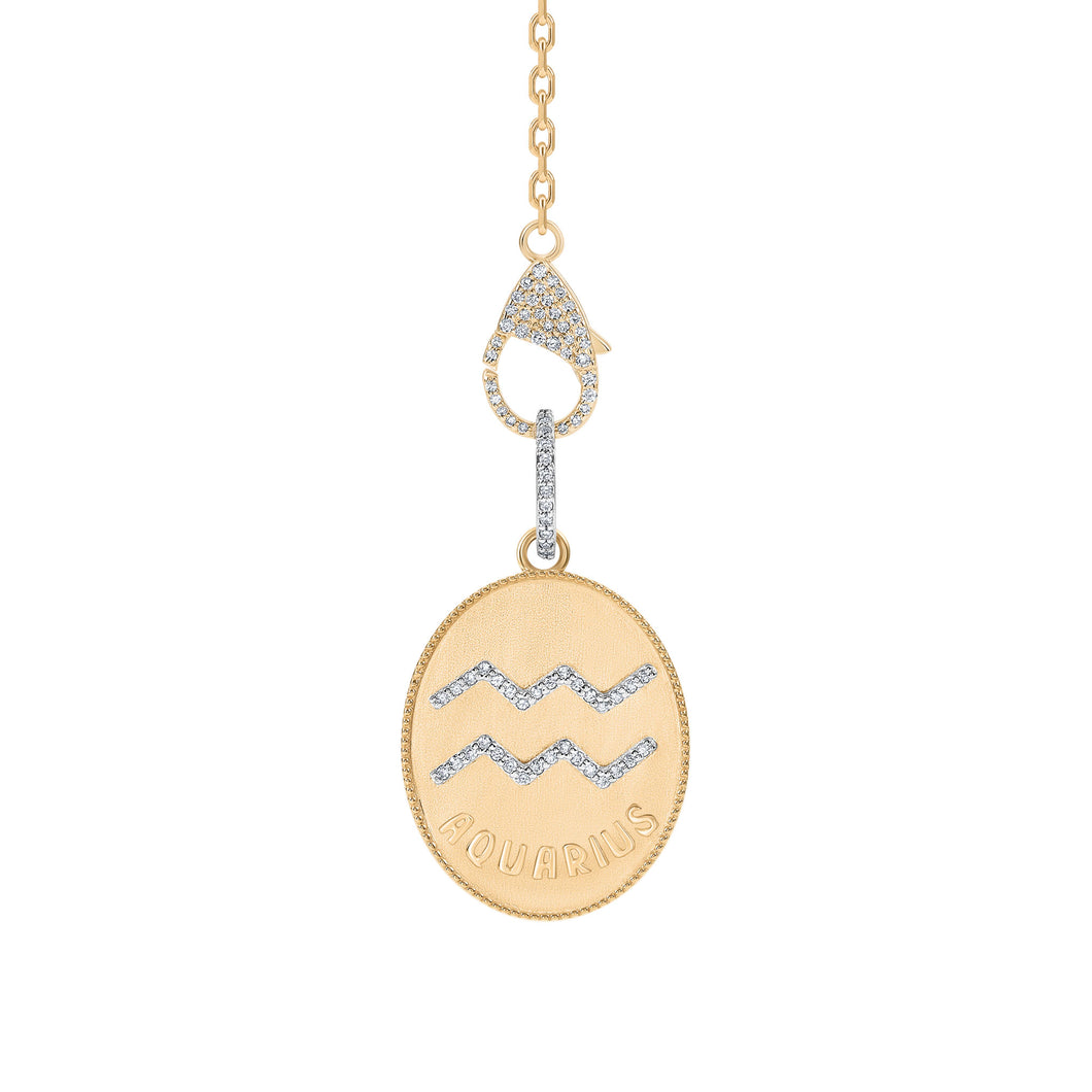 ZODIAC AQUARIOUS- LARGE MEDALLION