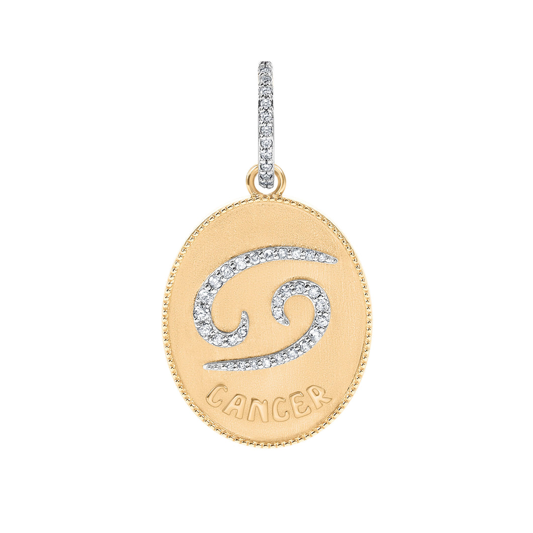 ZODIAC CANCER- LARGE MEDALLION
