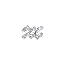 ZODIAC AQUARIUS-  DIAMOND STUD