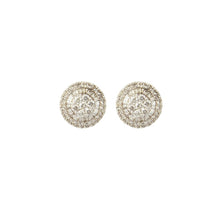 Gold and Diamond Burst Stud Earrings