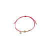 Red String Bracelet with Crisscross Charm