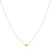 Tiny Gold Nugget and Beveled Diamond Necklace