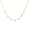 14k gold necklace with diamond word Be Present