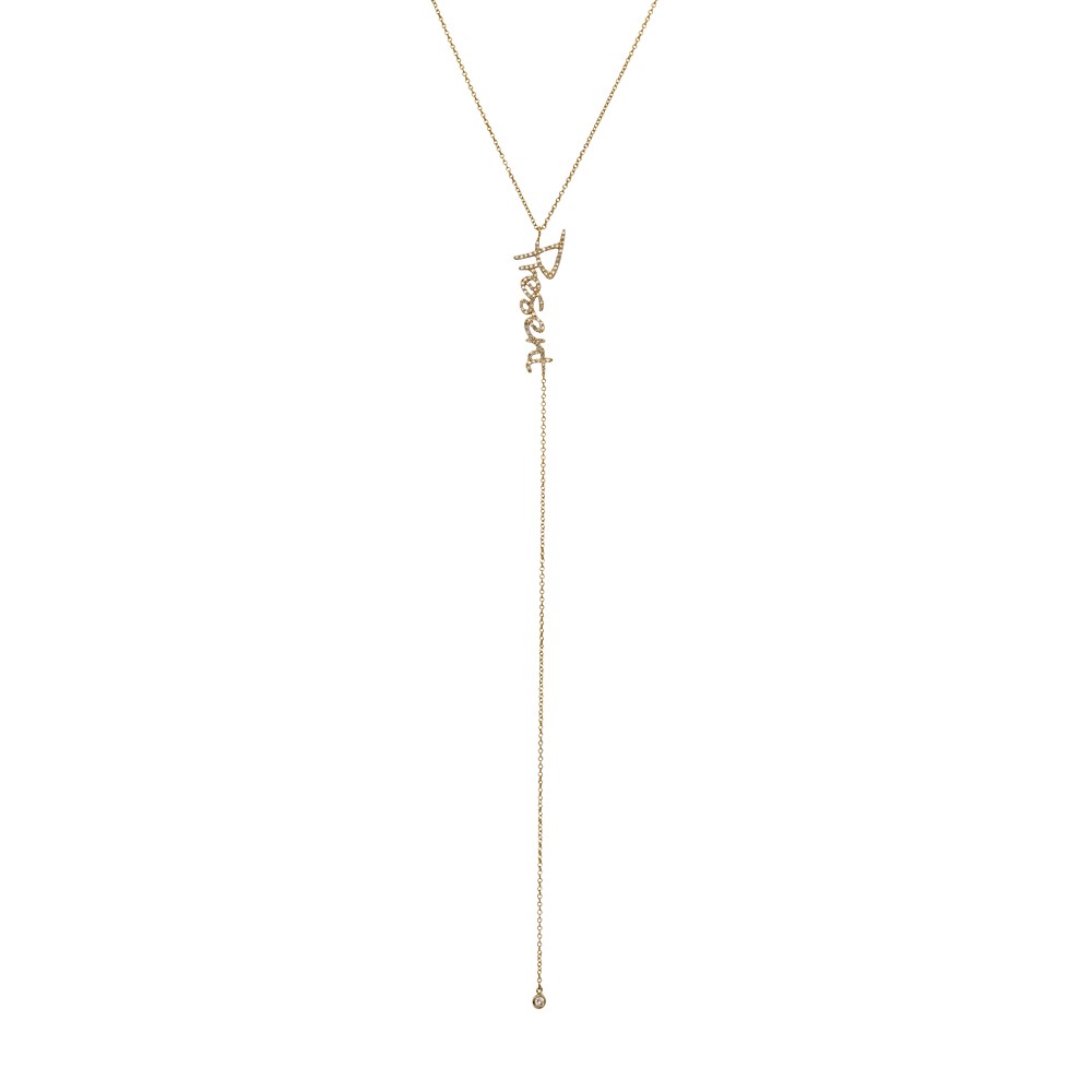 Vertically Present with Diamond Droplet Necklace