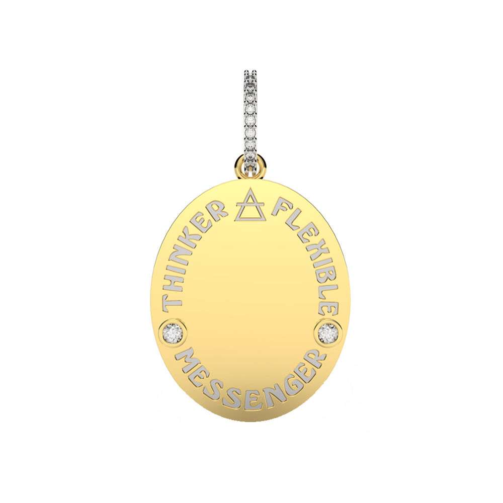 ZODIAC GEMINI- LARGE MEDALLION – Paola Pacheco Jewelry