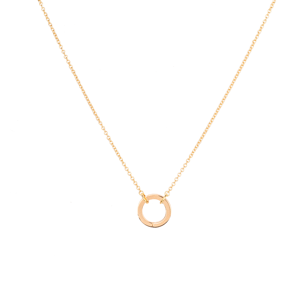 Solid Gold Open and Close clasp Necklace