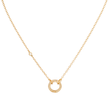 Diamond Open and close Clasp Necklace with Single Diamond