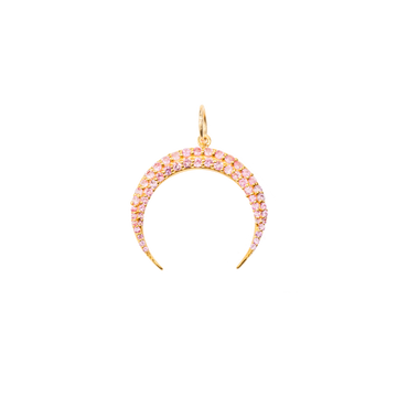 Large Pink Sapphire Half Moon