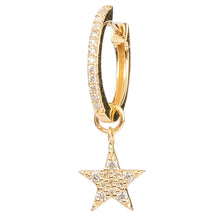 12mm Huggie with Small Diamond Star