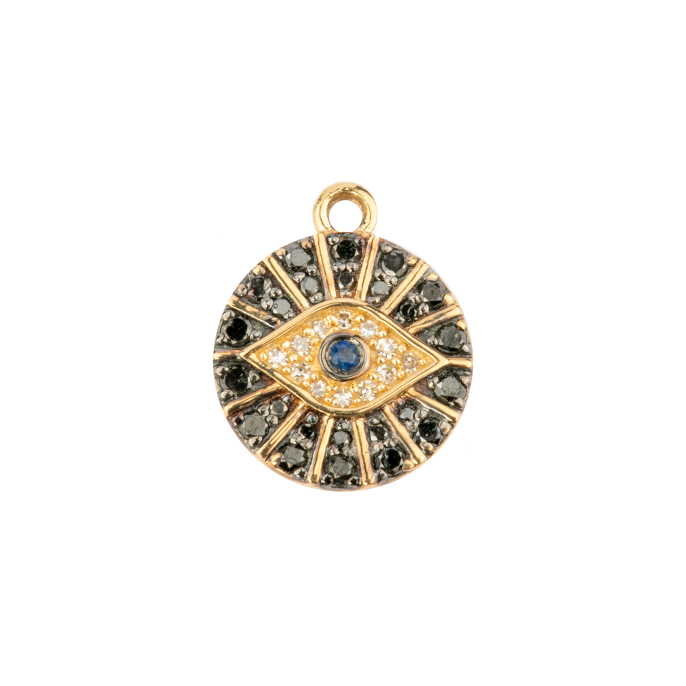 God Eye Circle with White and Black Diamonds