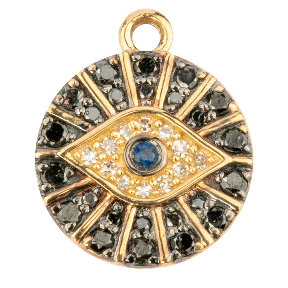 God Eye Circle with White and Black Diamonds