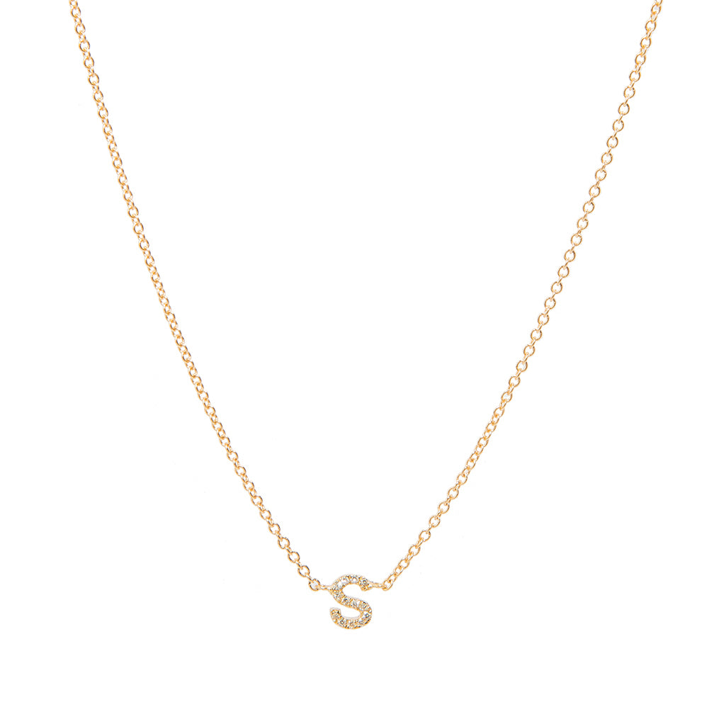 Customizable Diamond Letter Necklace