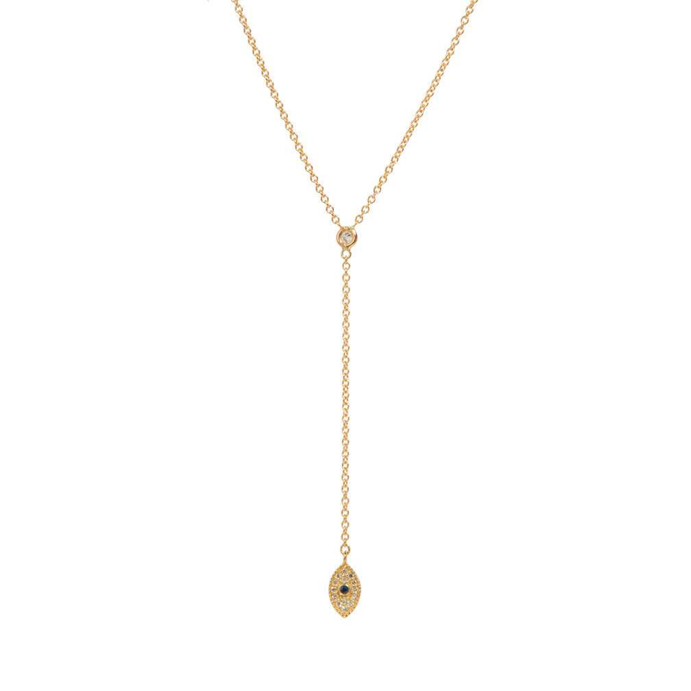 God Eye and Diamond Drop Necklace