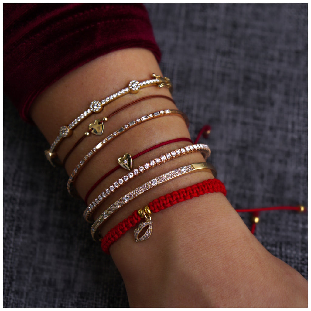 Red String 'Crystal Heart' Bracelet – Desire Mark - Exclusive Fashion