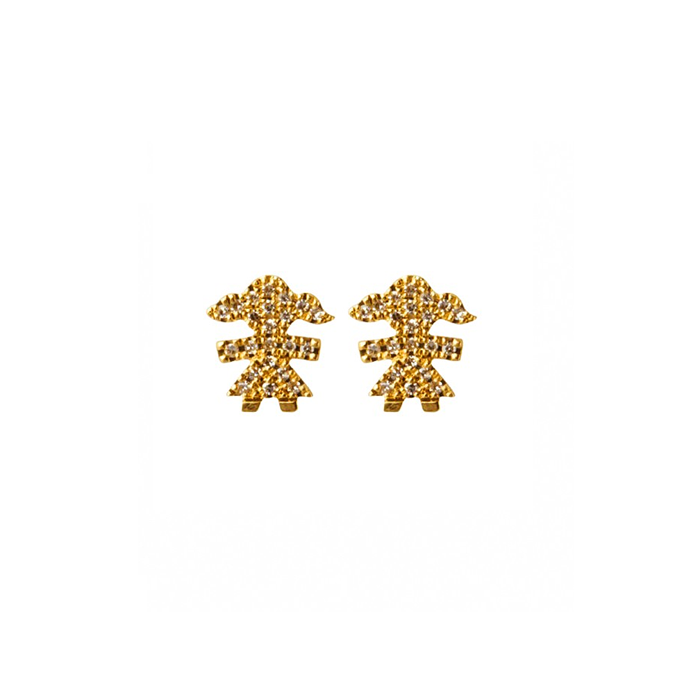 Stud Diamond Girl Earrings