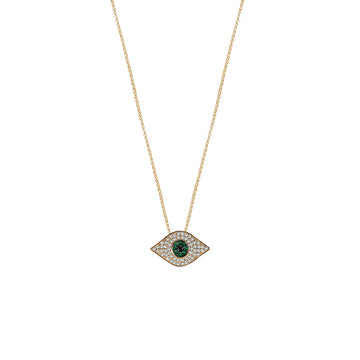 Diamond & Gemstone Eye Necklace