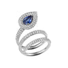 Blue Sapphire Diamond Spiral