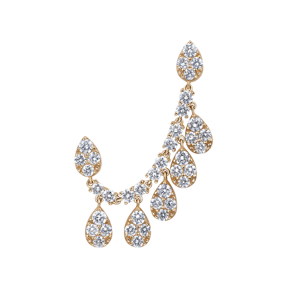 Double Piercing Diamond Illusion Drop