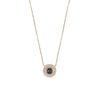 Diamond & Blue Sapphire Eye Necklace