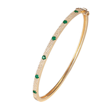 Emerald Diamond Bangle