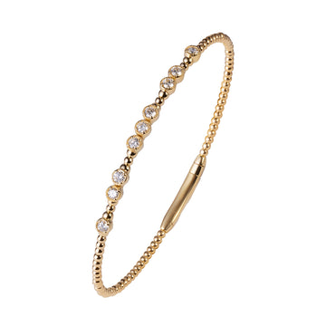 9 Diamond Bezel & Gold Bracelet