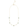 Diamond & Emerald Teardrop Necklace