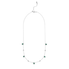 Diamond & Emerald Teardrop Necklace