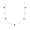 Diamond & Emerald Teardrop Necklace