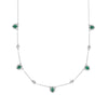 Diamond & Emerald Teardrop Necklace