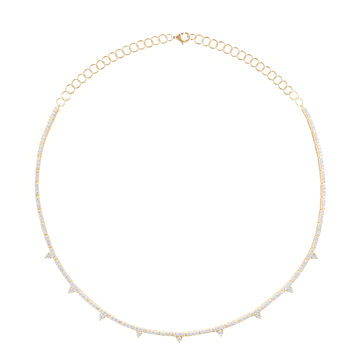 Diamond Triangle Tennis Necklace