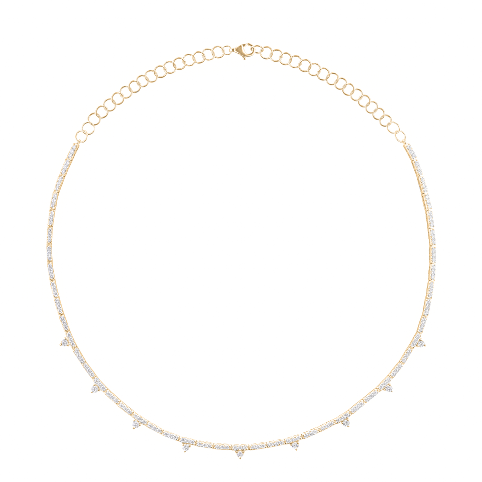 Diamond Triangle Tennis Necklace