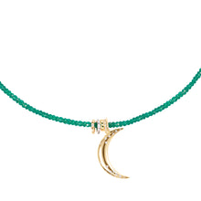 Green Onyx Moon Necklace